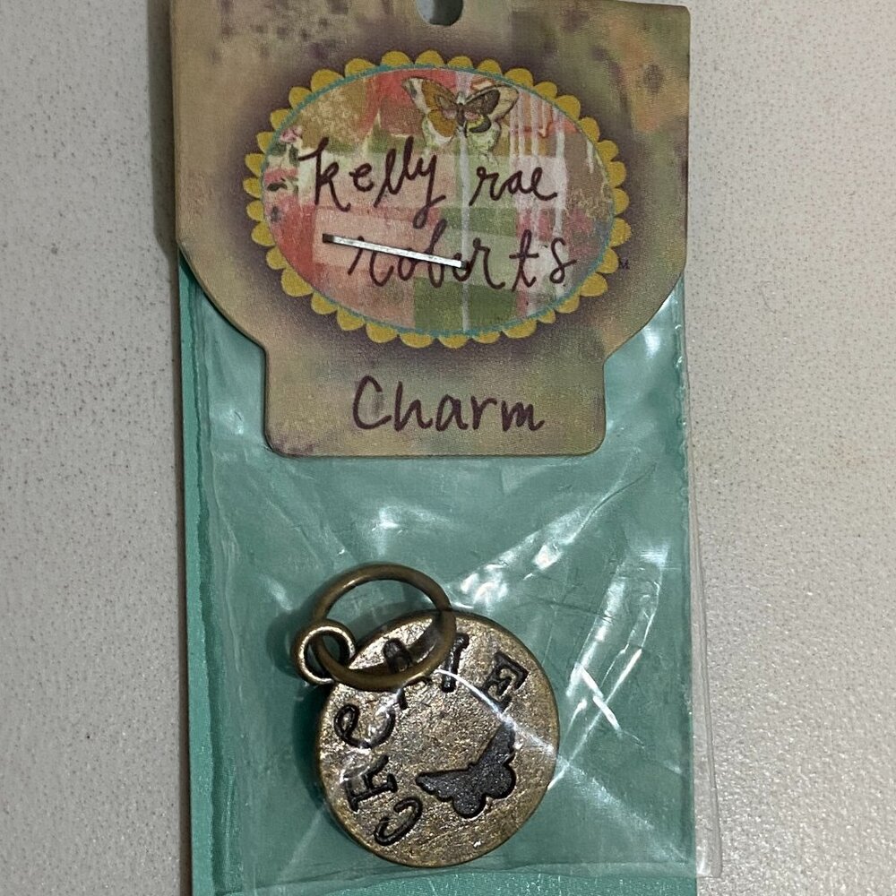 Kelly Rae Roberts Brass-tone charm "create" - Picture 5 of 6